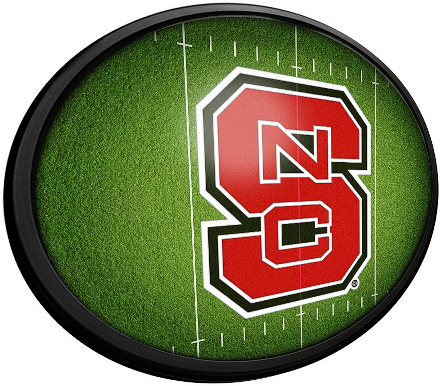 The Fan-Brand North Carolina State University On the 50 Oval Slimline Lighted Wall Sign - view number 2