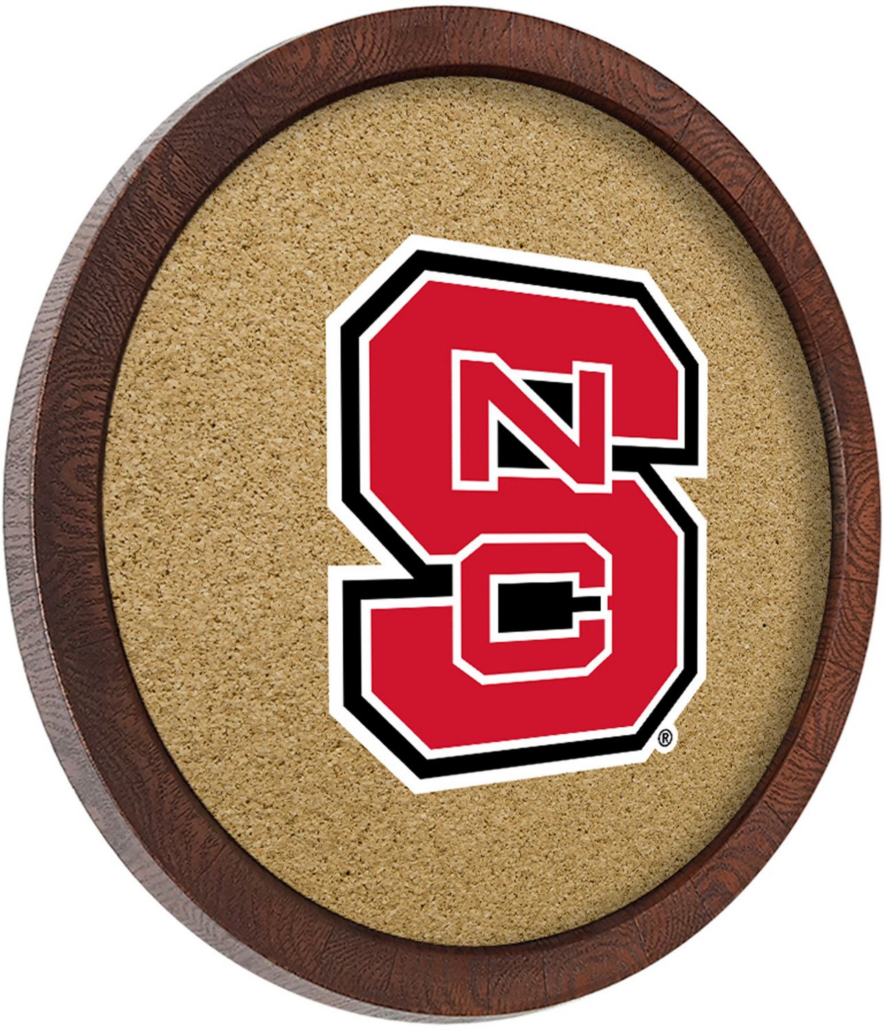 The Fan-Brand North Carolina State University “Faux” Barrel Framed Cork Board - view number 2