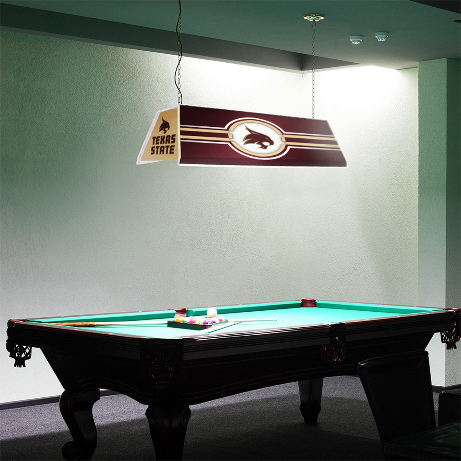 The Fan-Brand Texas State University Edge Glow Pool Table Light - view number 4