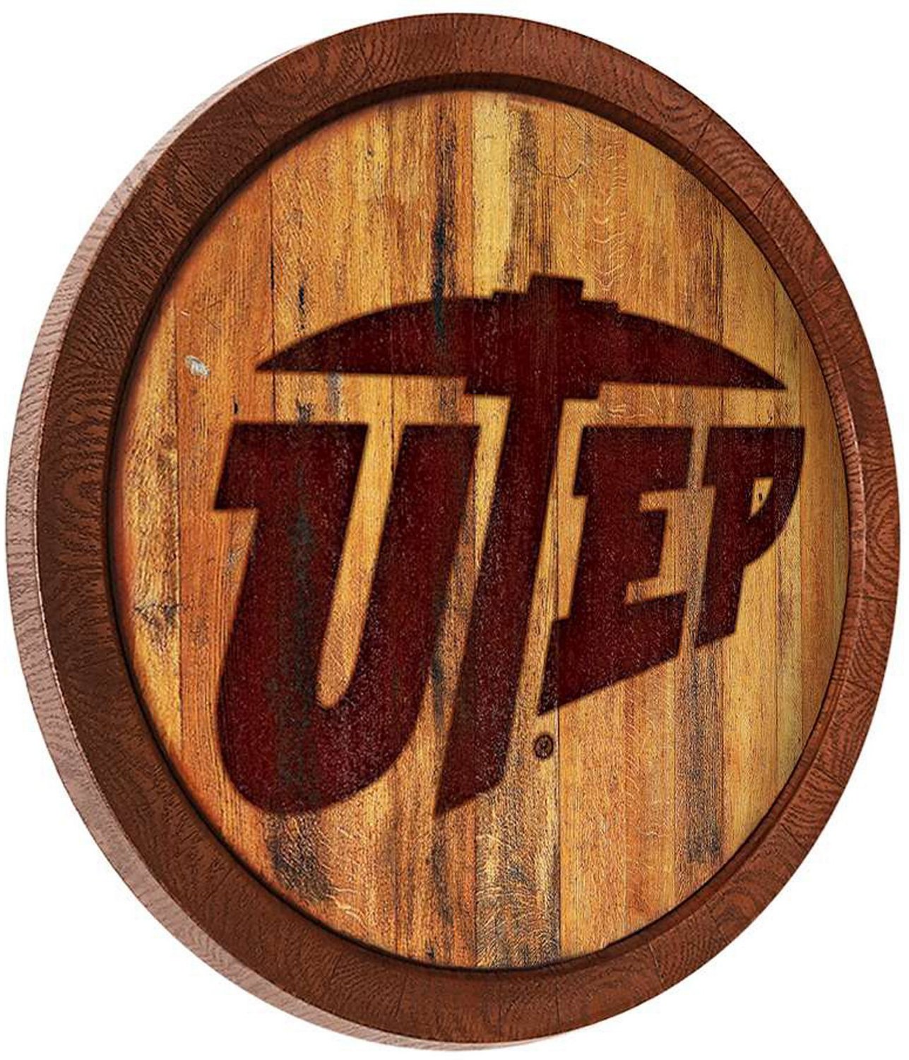 The Fan-Brand University of Texas at El Paso Branded Faux Barrel Top Sign  - view number 2
