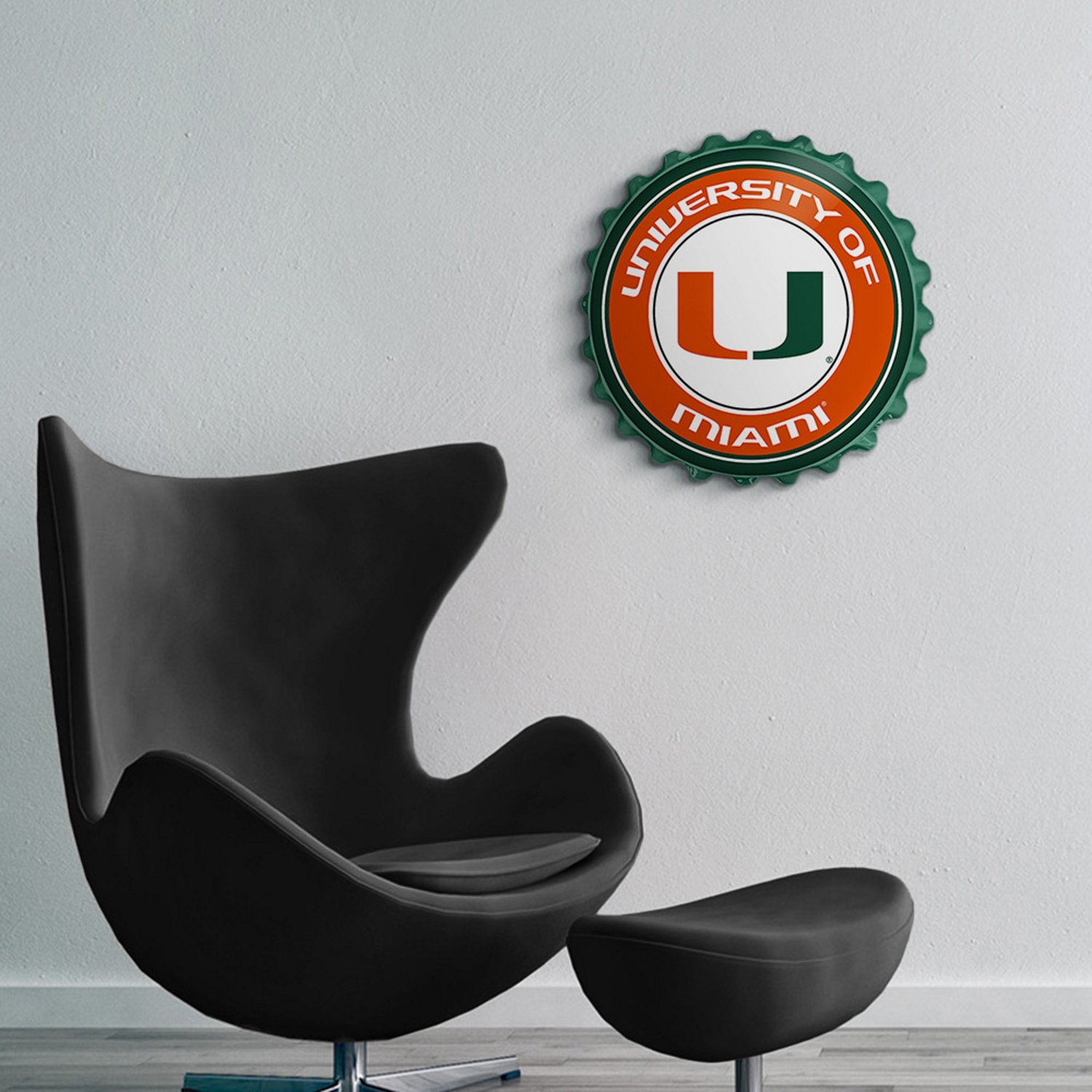 The Fan-Brand University of Miami Bottle Cap Sign - view number 3