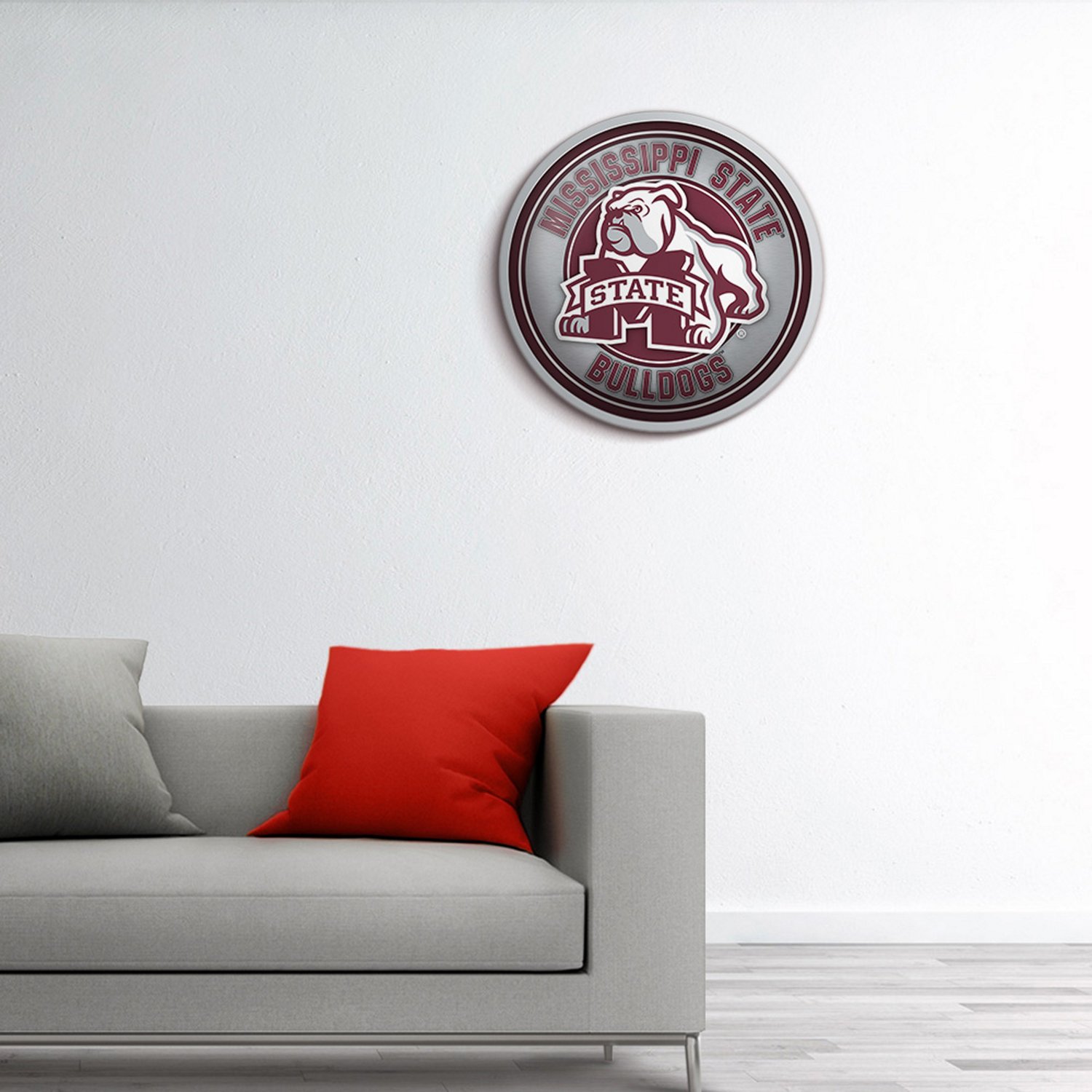 The Fan-Brand Mississippi State University Mascot Modern Mirrored Disc Sign - view number 3