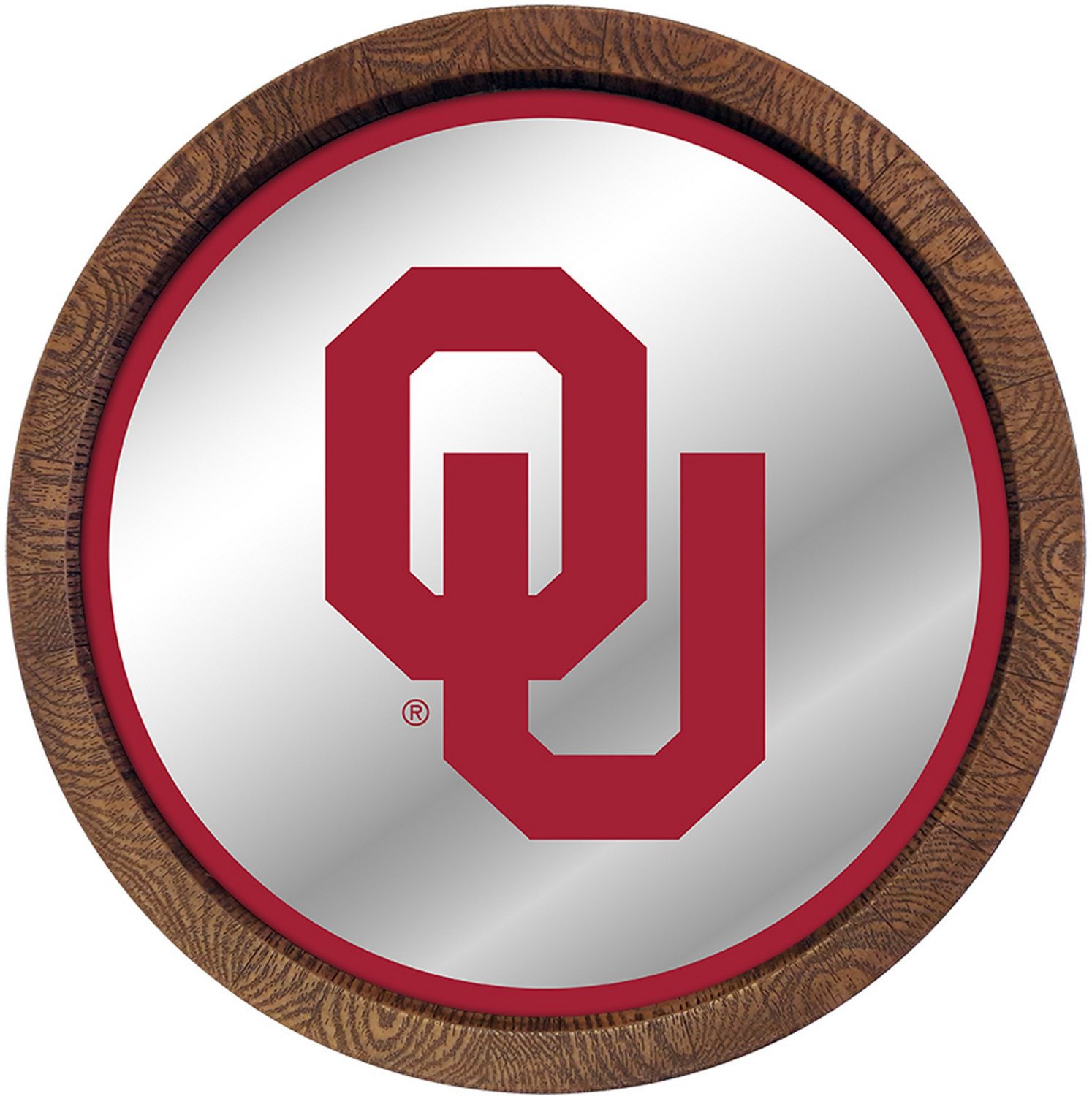 The Fan-Brand University of Oklahoma Barrel Top Mirrored Sign | Academy