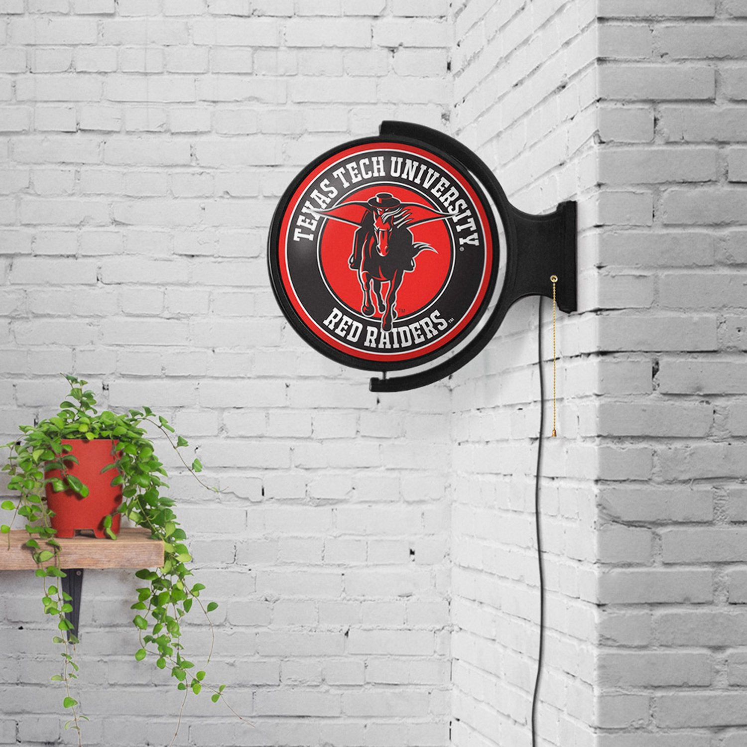 The Fan-Brand Texas Tech University Double Sided Round Rotating Lighted Sign  - view number 5