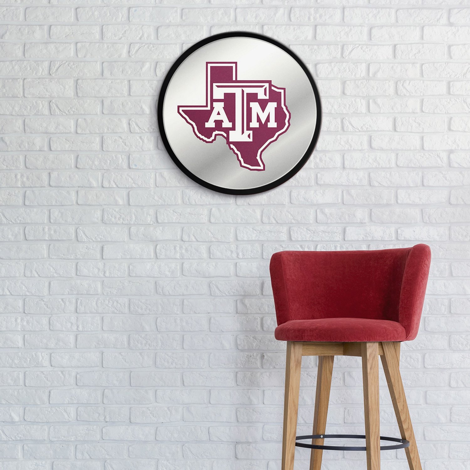 The Fan-Brand Texas A&M University Mascot Modern Disc Mirrored Wall Sign - view number 3