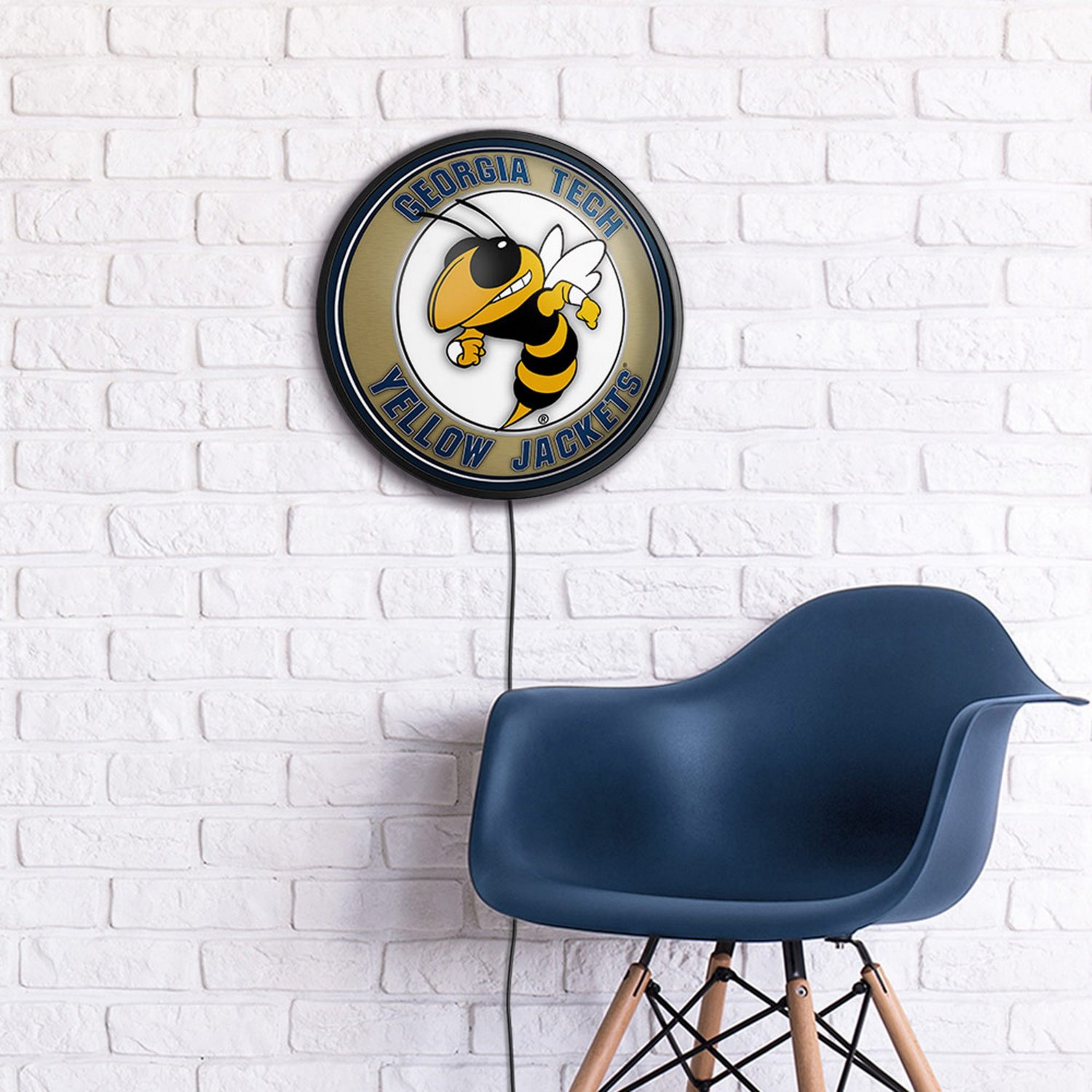 The Fan-Brand Georgia Tech Mascot Round Slimline Lighted Sign - view number 4