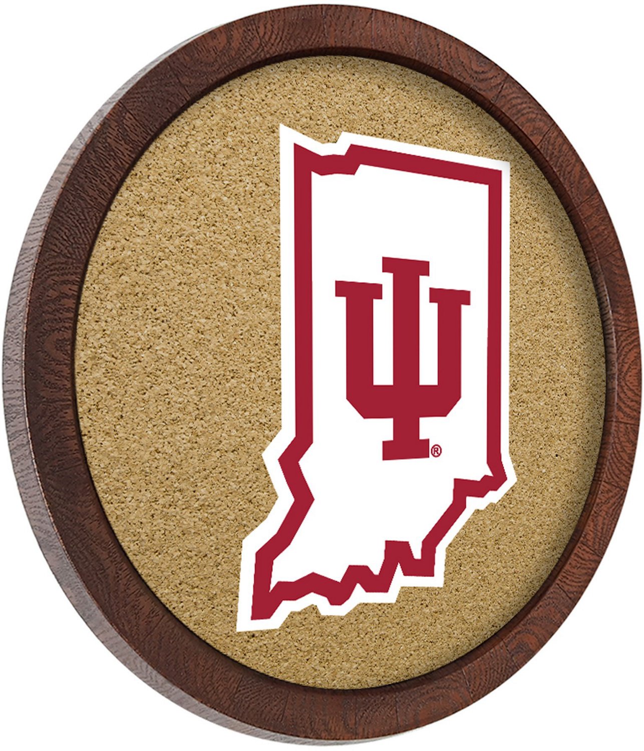 The Fan-Brand Indiana University State “Faux” Barrel Framed Cork Board - view number 2