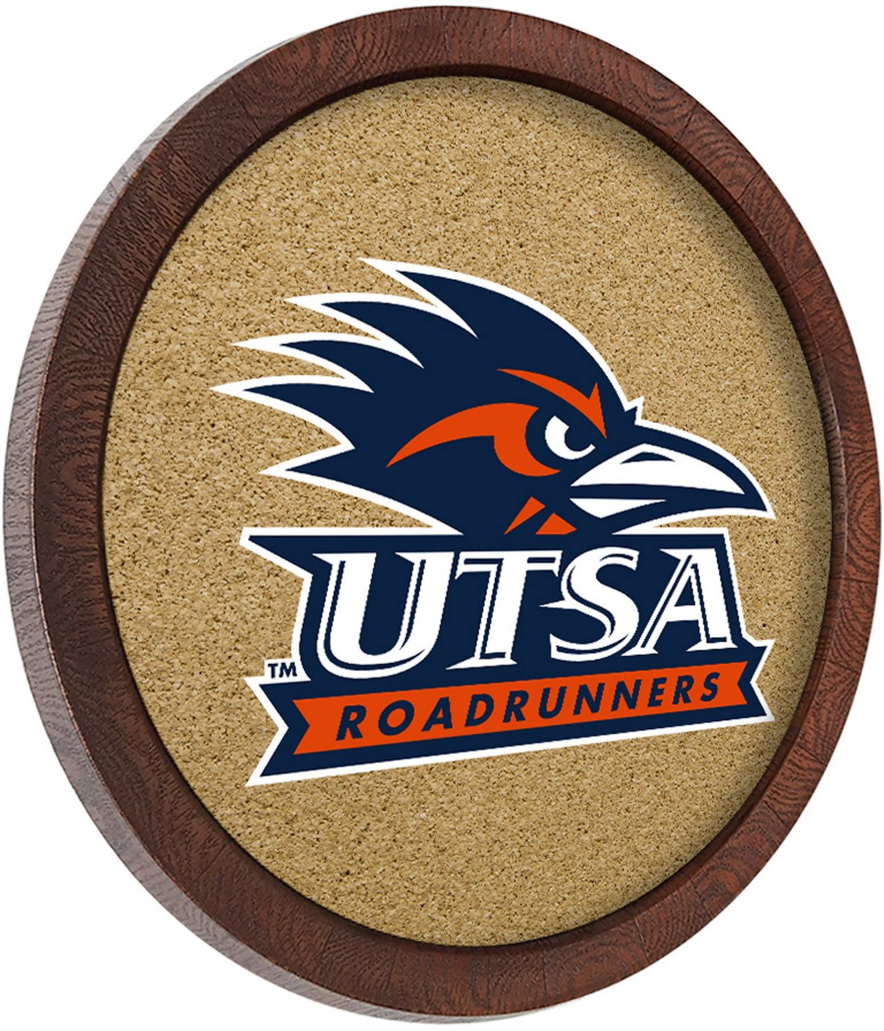 The Fan-Brand University of Texas at San Antonio “Faux” Barrel Framed Cork Board - view number 2