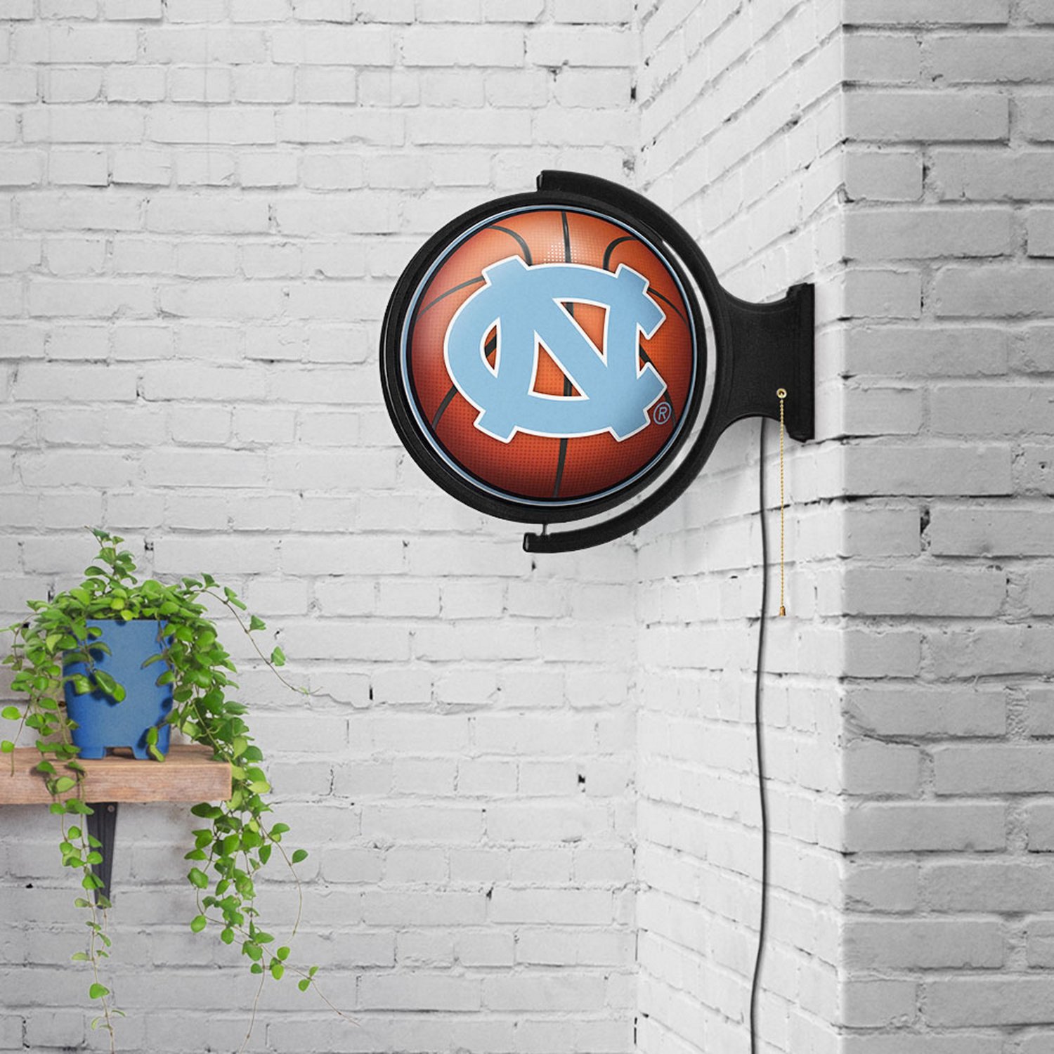 The Fan-Brand University of North Carolina Basketball Round Rotating Lighted Sign  - view number 4