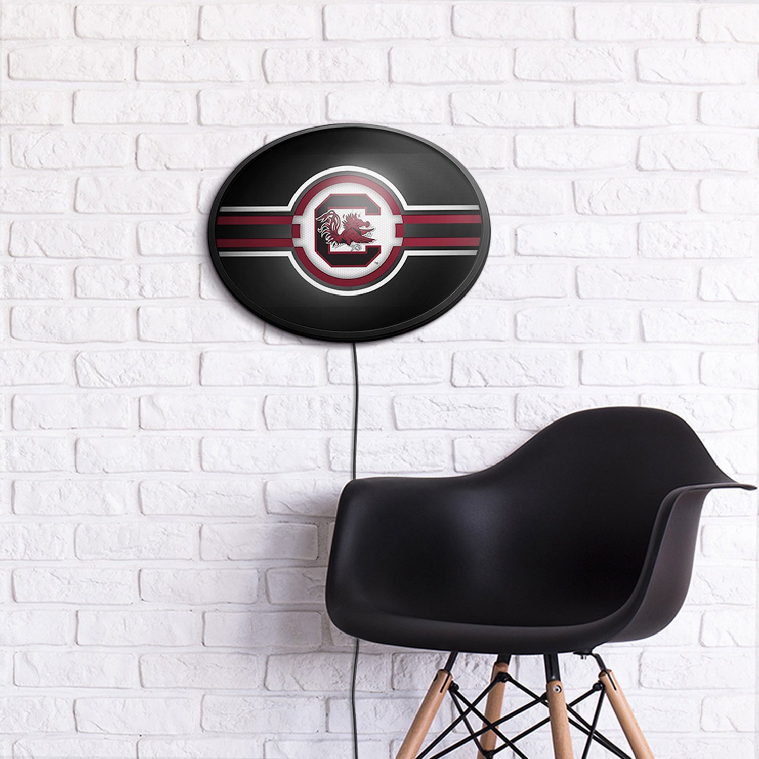 The Fan-Brand University of South Carolina Oval Slimline Lighted Wall Sign - view number 4