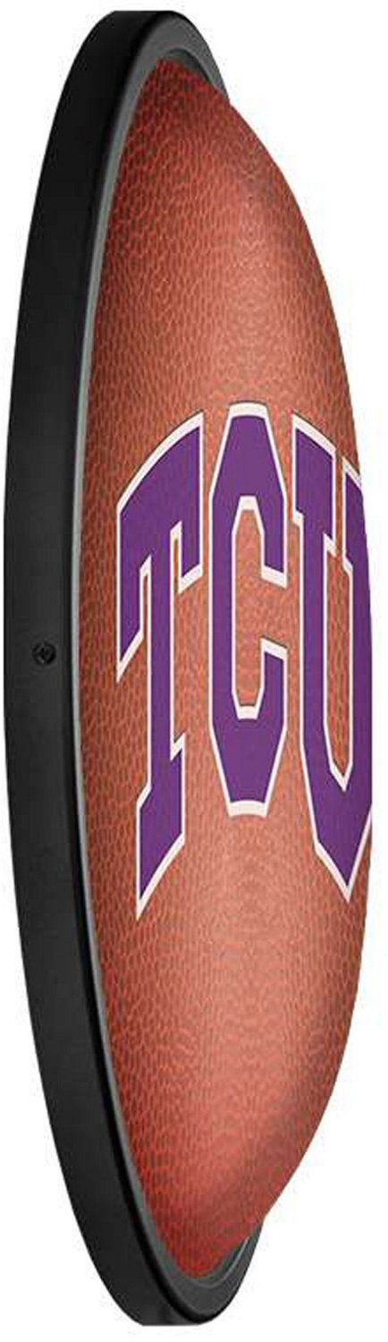The Fan-Brand Texas Christian University Pigskin Oval Slimline Lighted Wall Sign - view number 3