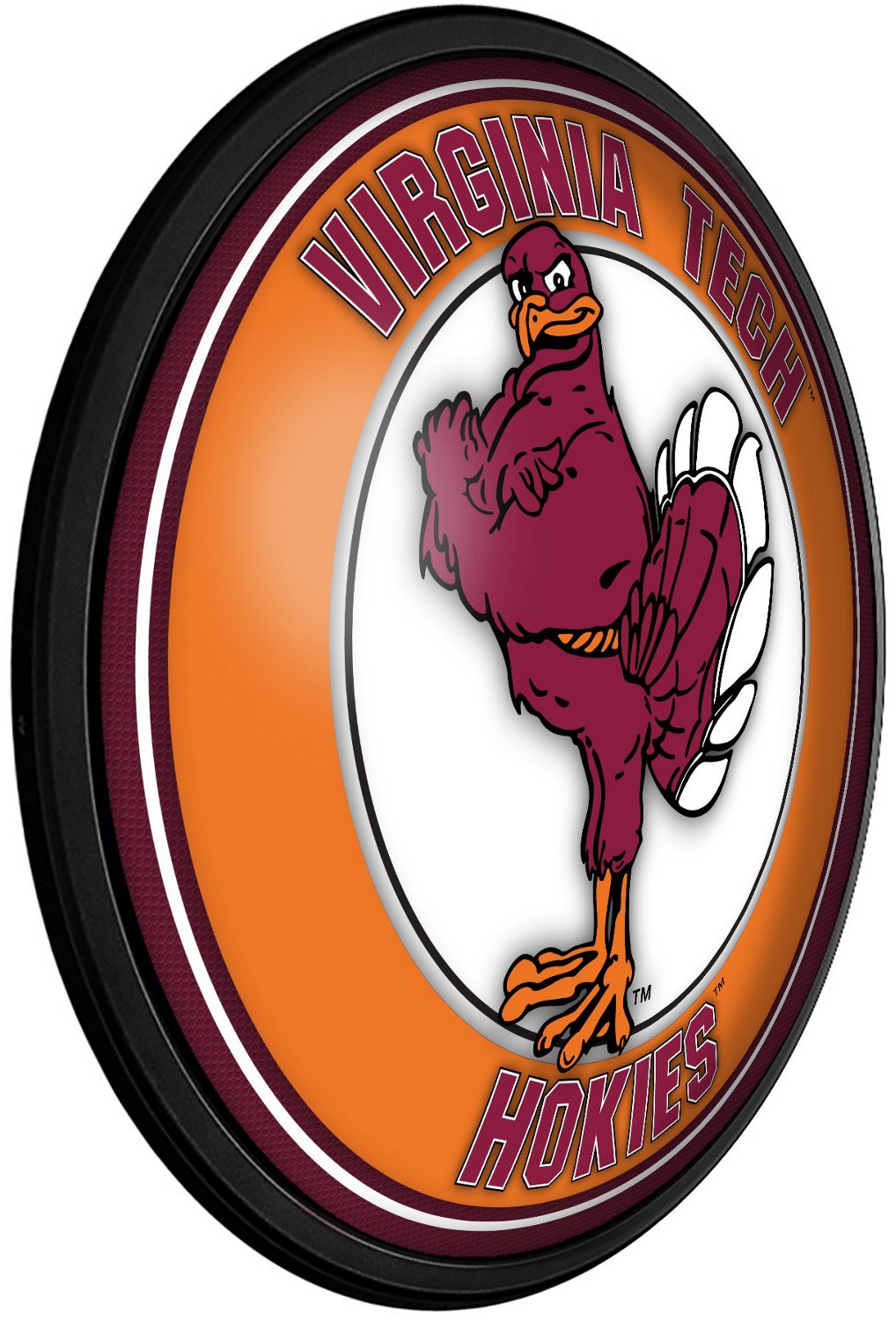 The Fan-Brand Virginia Tech Mascot Round Slimline Lighted Wall Sign - view number 2