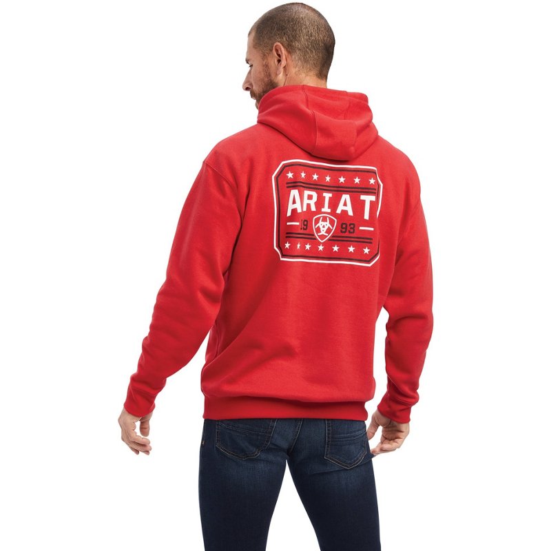 Ariat Men's Ariat 93 Liberty Sweatshirt Red, X-Large - Men's Longsleeve Work Shirts at Academy Sports product image