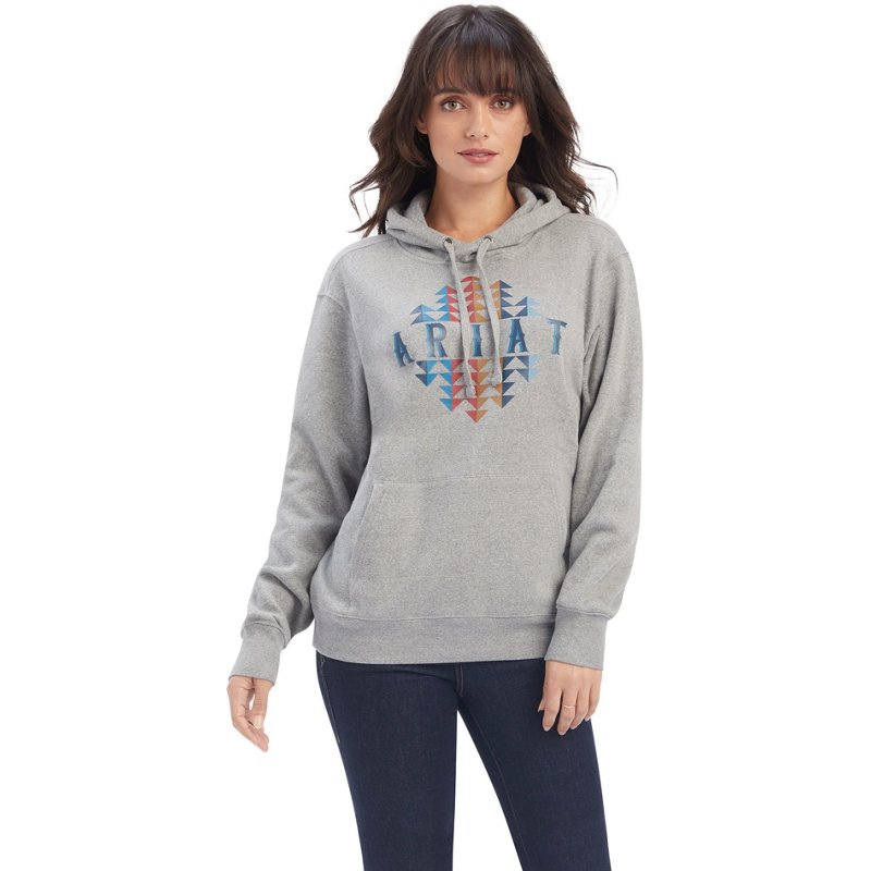Ariat Women's Real Beartooth Hoodie Gray, X-Large - Women's Athletic Jackets at Academy Sports product image