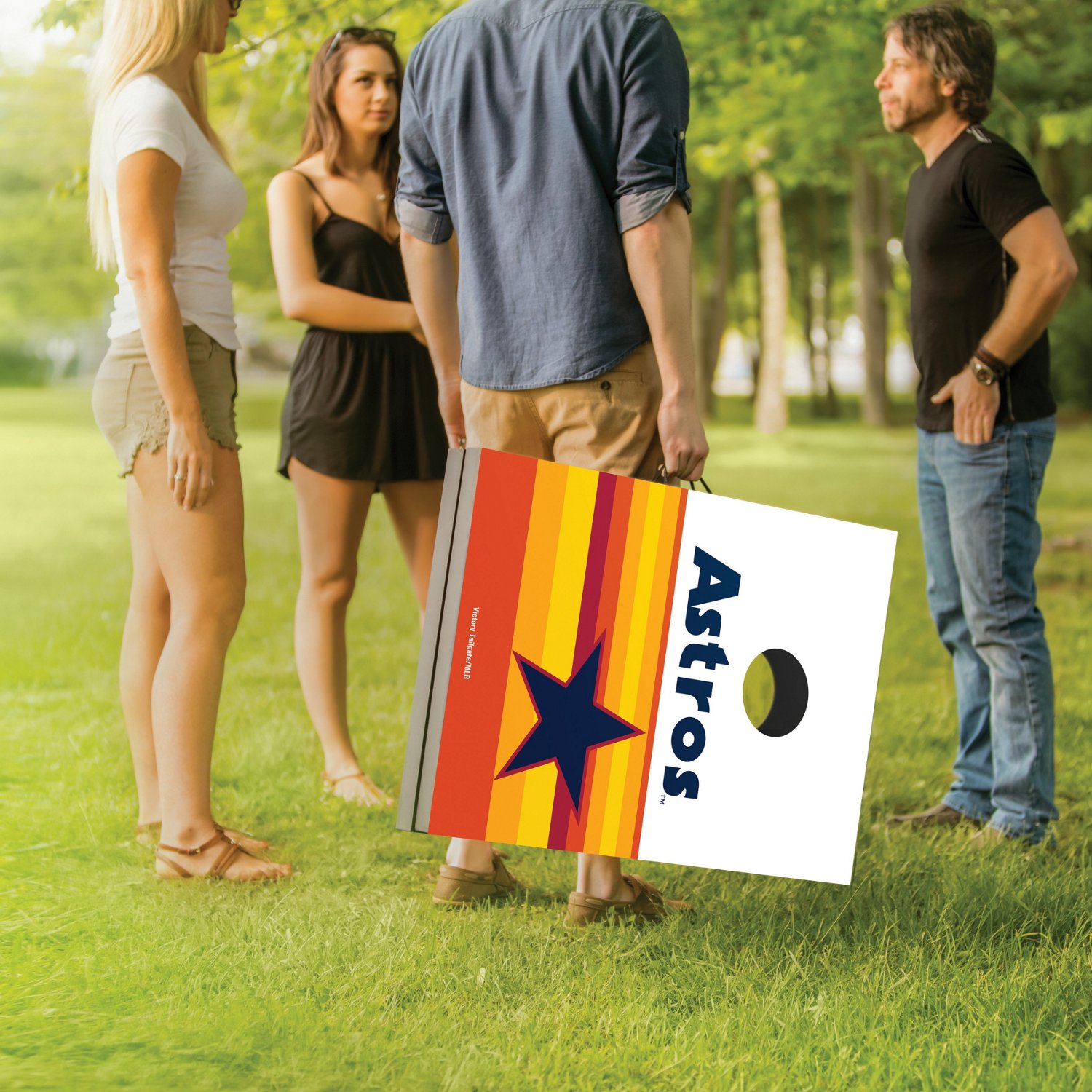 Victory Tailgate Houston Astros Tequila Sunrise Cornhole Game - view number 2