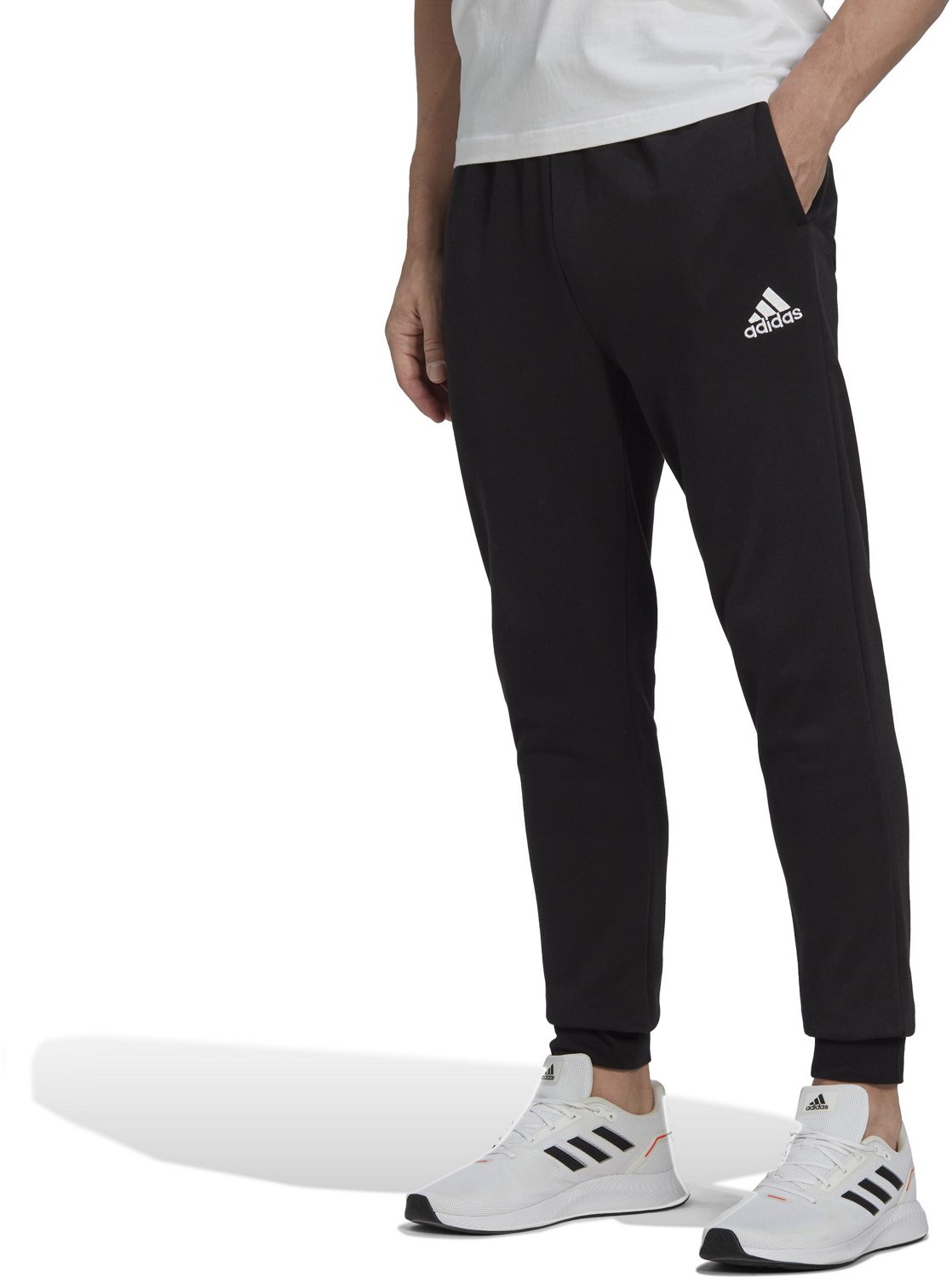 adidas Men s Essential Feel Cozy Pants Black White