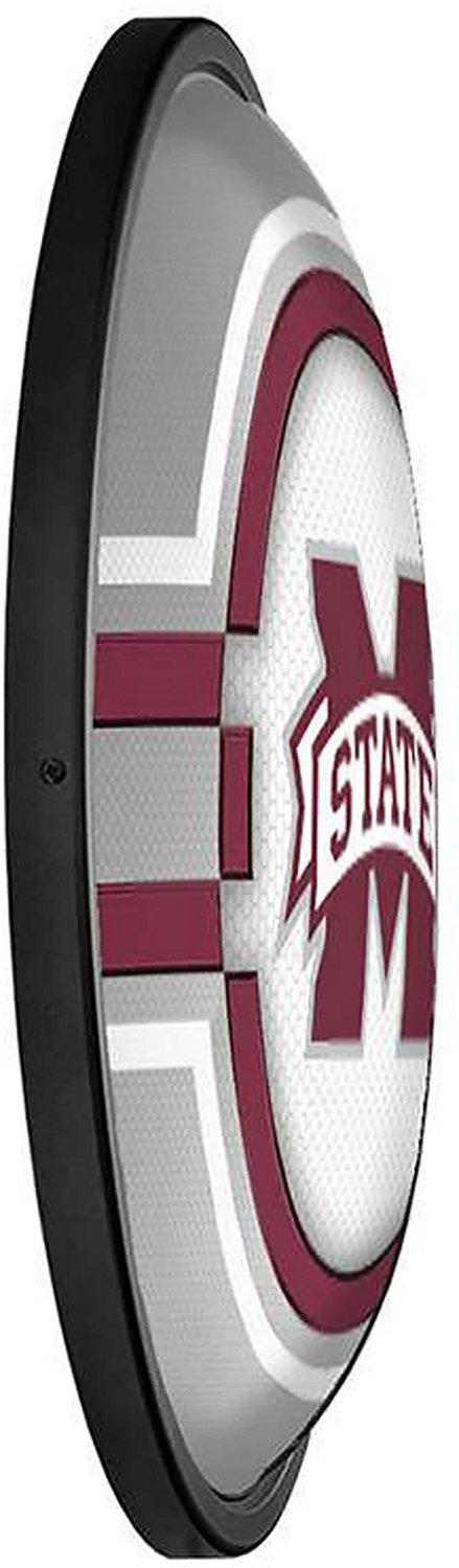 The Fan-Brand Mississippi State University Gray Oval Slimline Lighted Wall Sign - view number 3