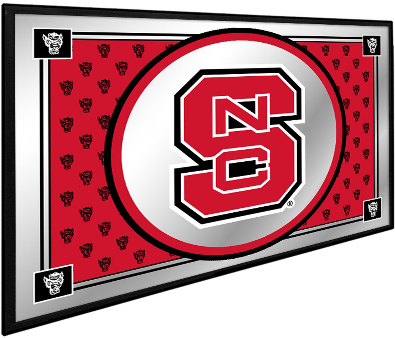 The Fan-Brand North Carolina State University Team Spirit Framed Mirrored Wall Sign - view number 2