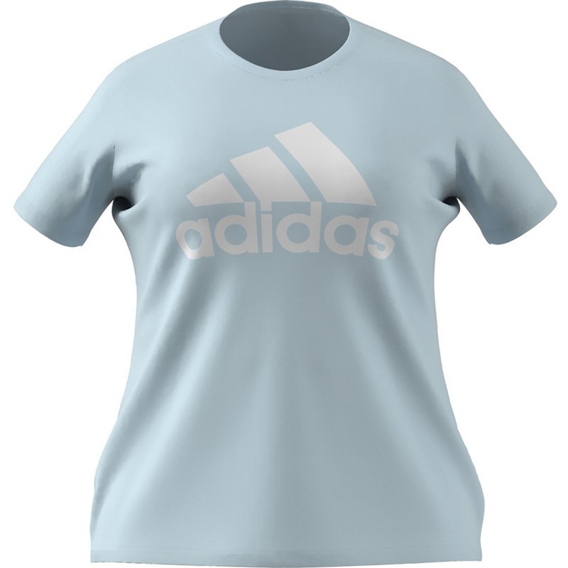 adidas Women's Plus INC BL Badge Of Sport Short Sleeve T-Shirt Blue Light, 1X - Women's Athletic Performance Tops at Academy Sports product image