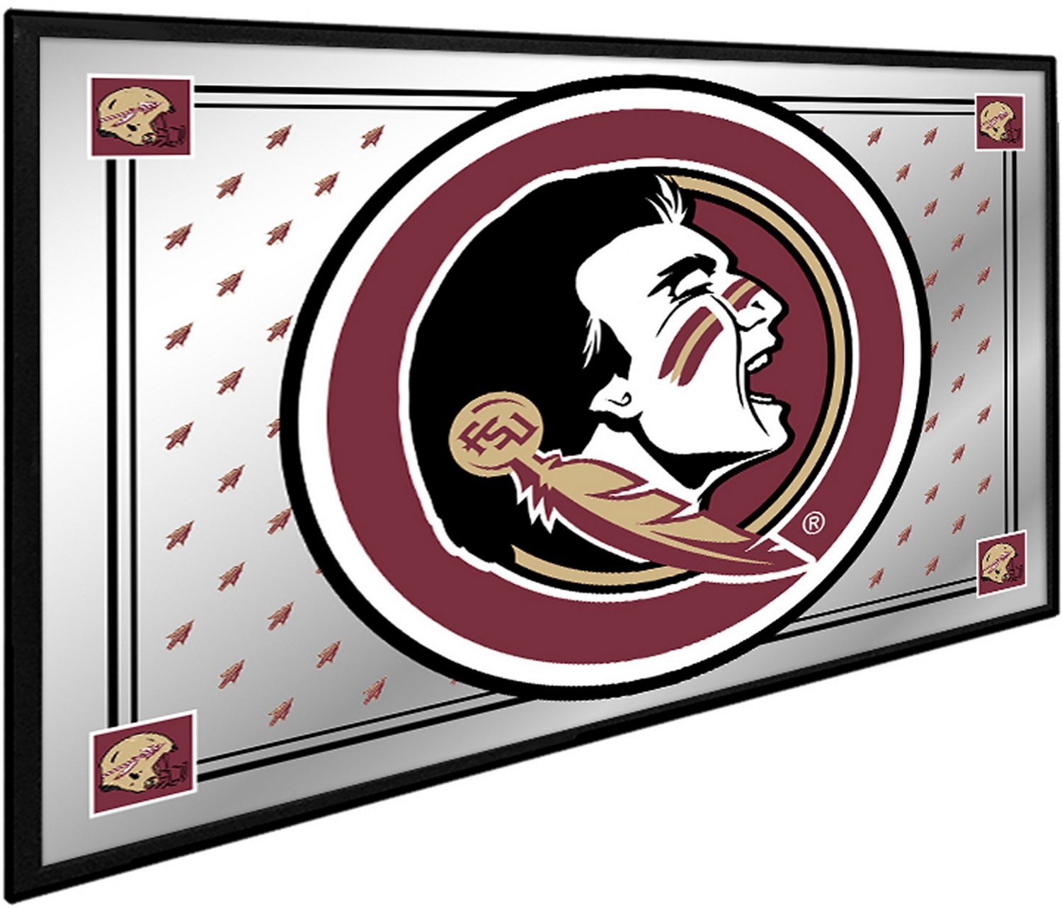 The Fan-Brand Florida State University Team Spirit Framed Mirrored Wall Sign - view number 2