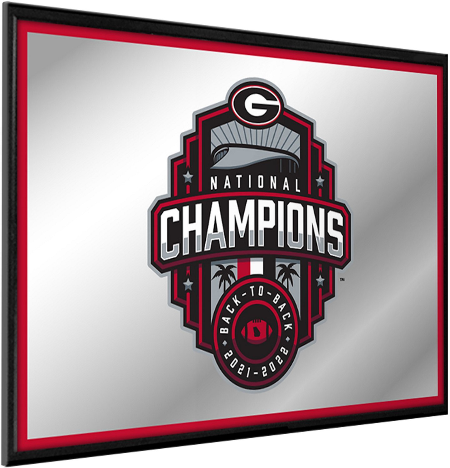 The Fan-Brand University of Georgia National Champions Framed Mirrored Wall Sign - view number 2