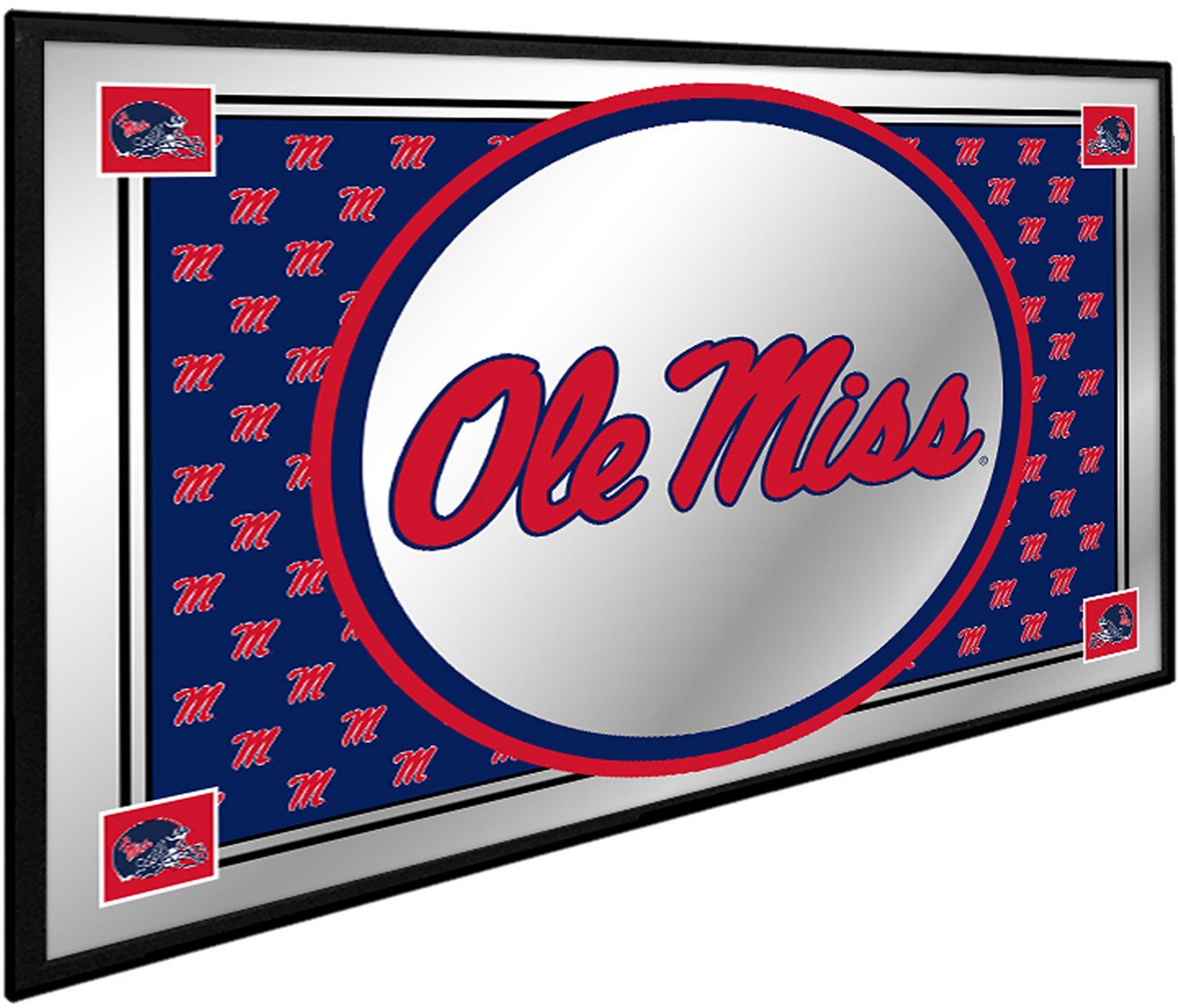 The Fan-Brand University of Mississippi Team Spirit Framed Mirrored Wall Sign - view number 2