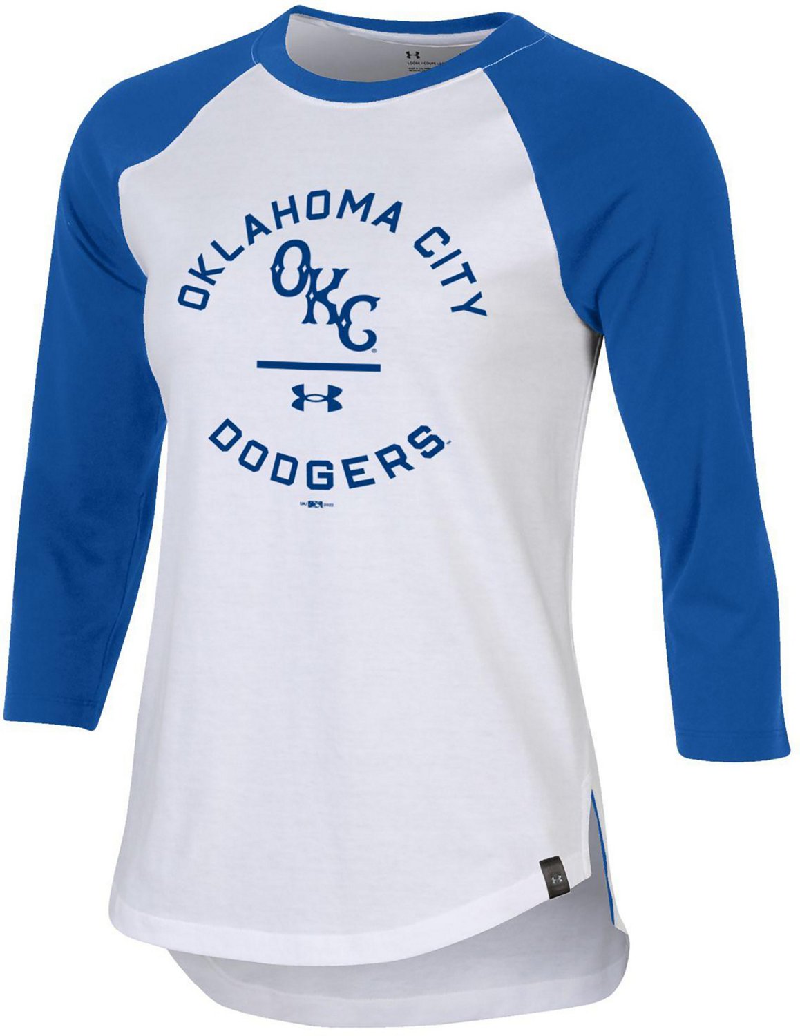 Under Armour Women's Oklahoma City Dodgers On Deck Logo Raglan Graphic 3/4  Sleeve T-shirt