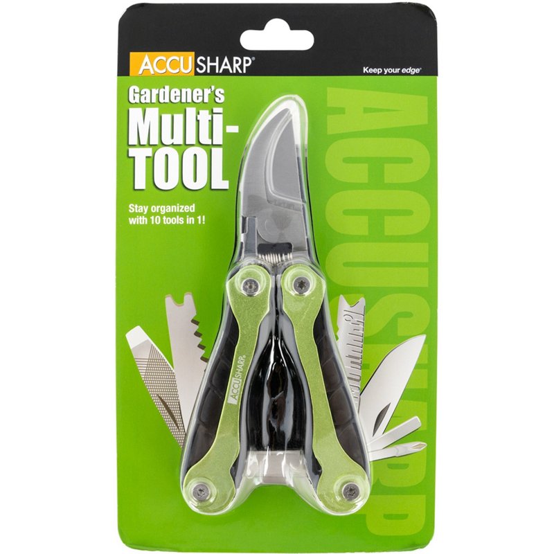 Photos - Knife / Multitool AccuSharp Gardener's Multi-Tool Black/Bright Green - Knife Sharpener And Care at Academy Sports 084C