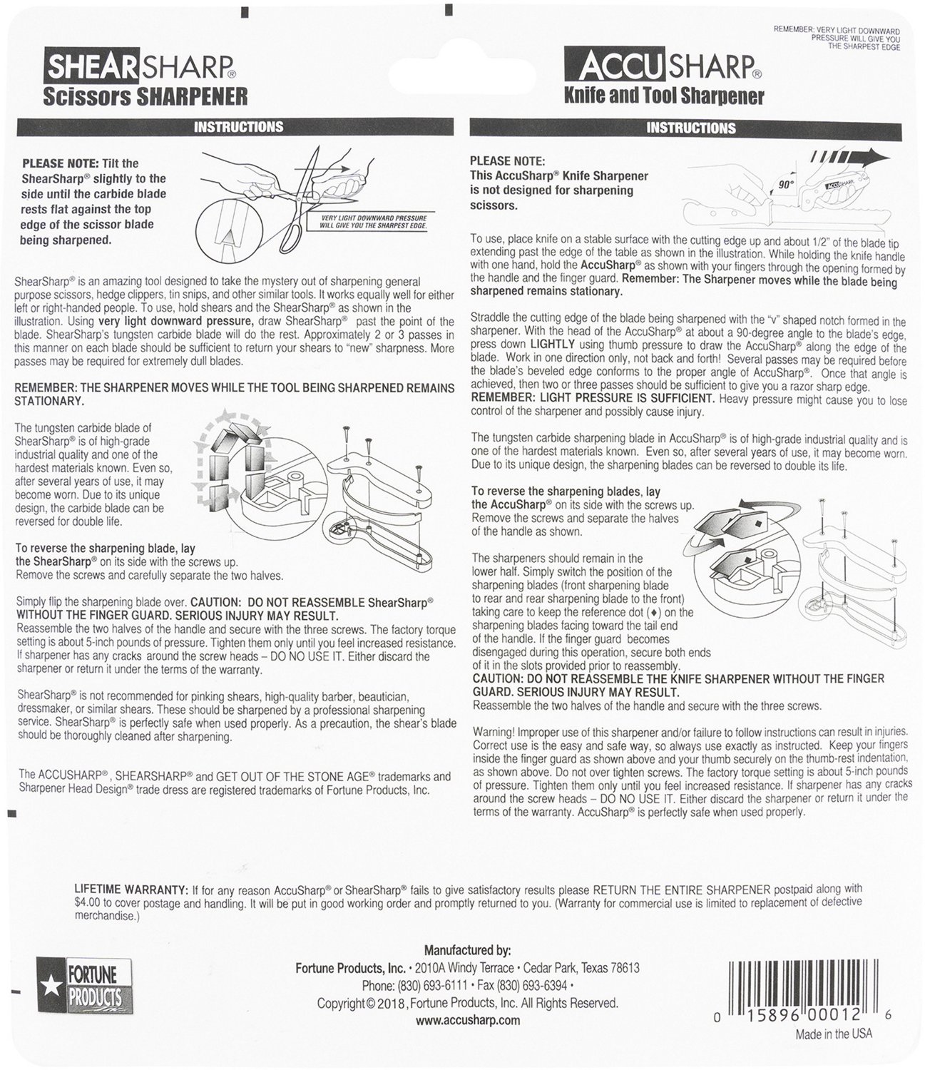 AccuSharp® Knife/Tool and ShearSharp® Scissor Sharpener Combo Pack, 1 ct -  Baker's