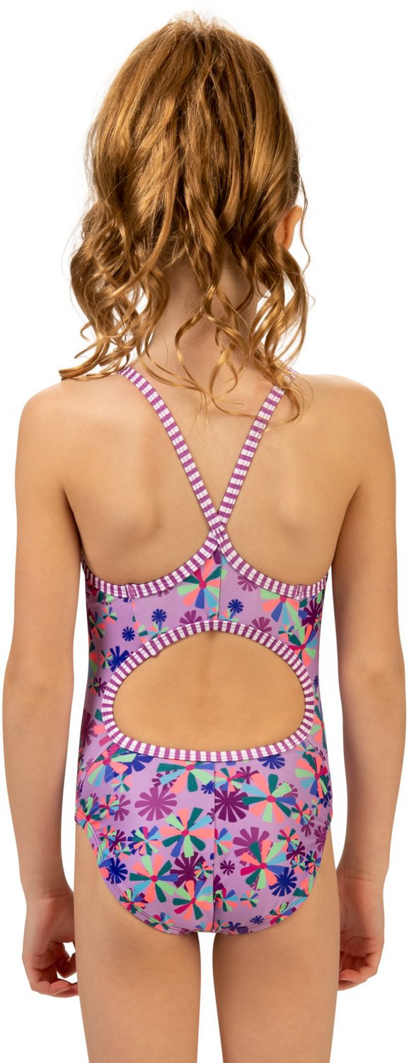 Dolfin Girls’ Uglies Pinwheel Print Keyhole One Piece Swimsuit - view number 2