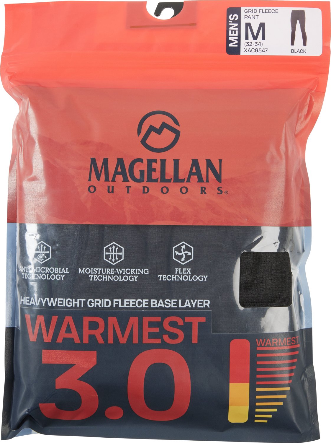 Magellan Outdoors Men's Baselayer 3.0 Thermal Grid Fleece Pant - view number 3