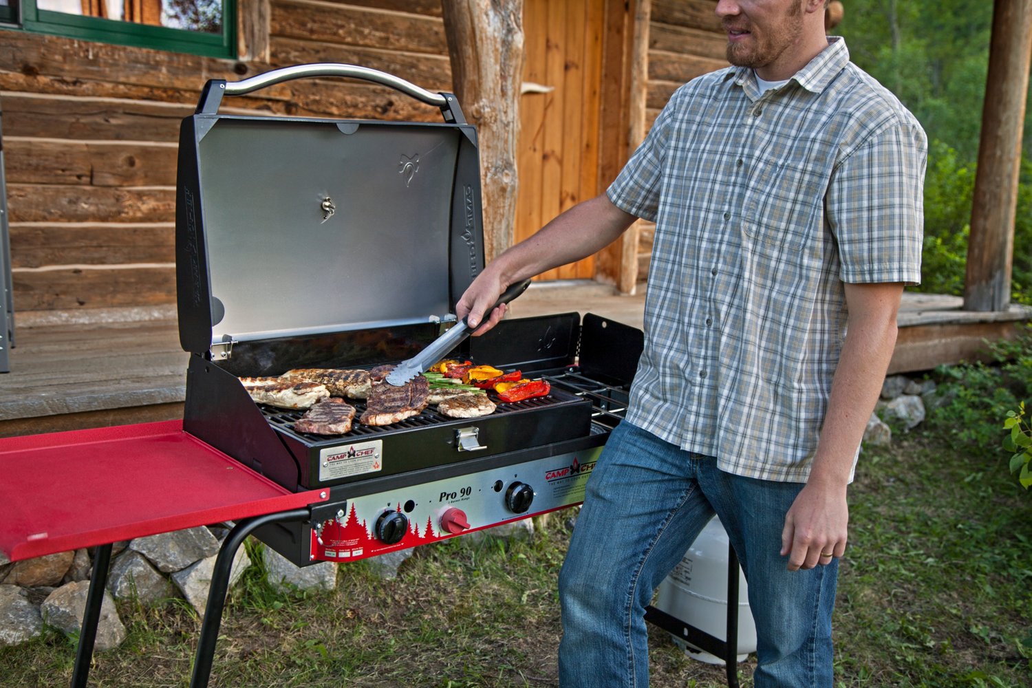 Camp Chef Deluxe 24 x 16 in Double Burner Grill Academy