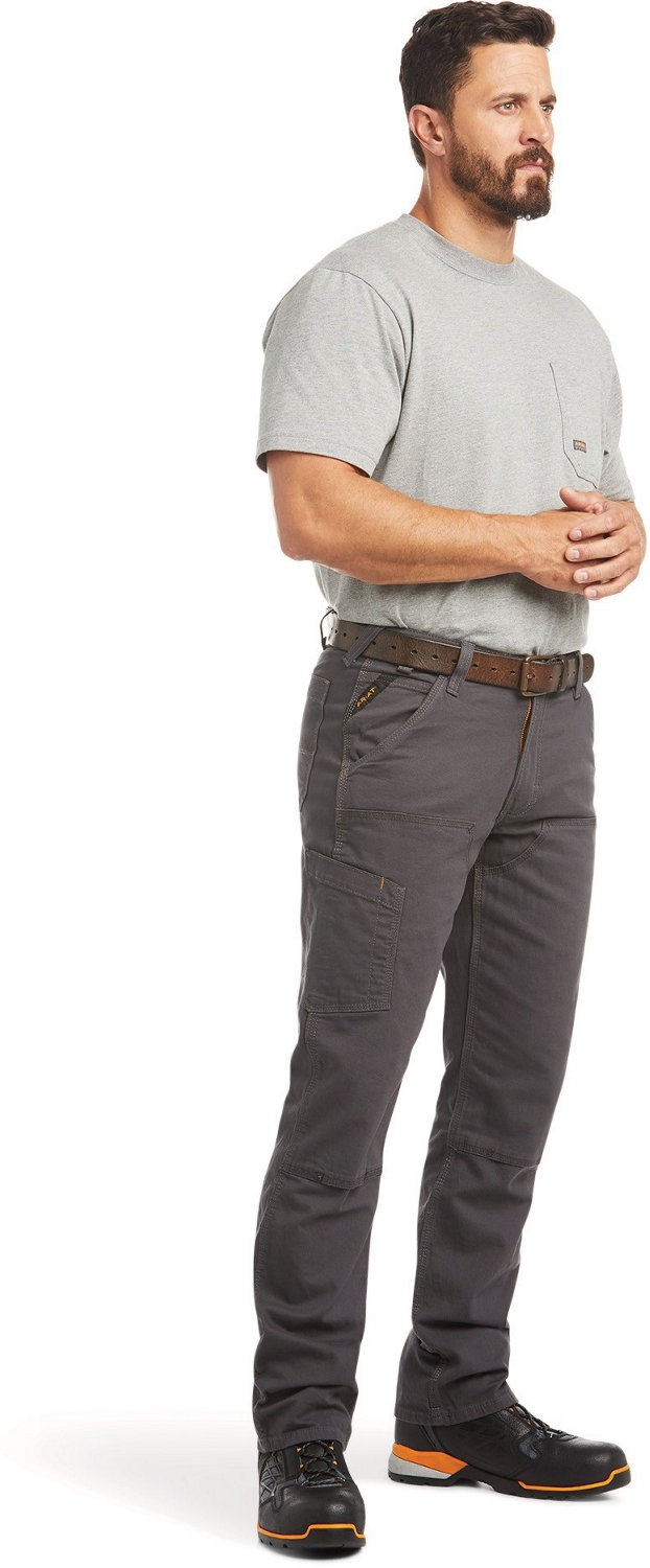 Ariat Men's Rebar M4 Relaxed DuraStretch Made Tough Double Front Stackable Straight Pants - view number 3