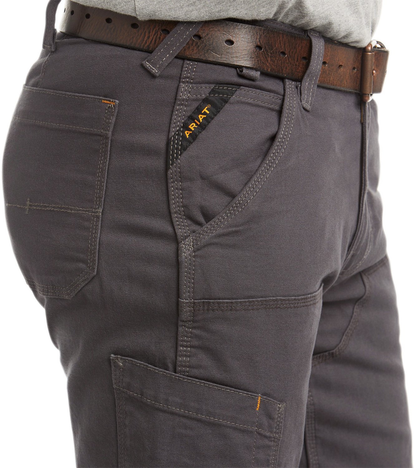 Ariat Men's Rebar M4 Relaxed DuraStretch Made Tough Double Front Stackable Straight Pants - view number 5