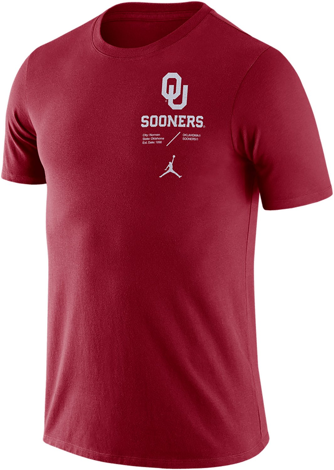 Jordan Men's University of Oklahoma Dri-FIT Cotton Short Sleeve T-shirt