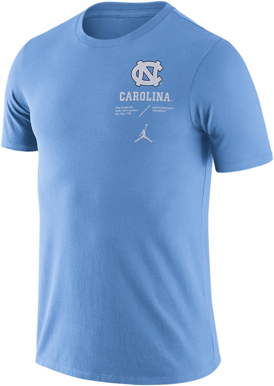 Jordan Men's University of North Carolina Dri-FIT Cotton Short Sleeve T ...