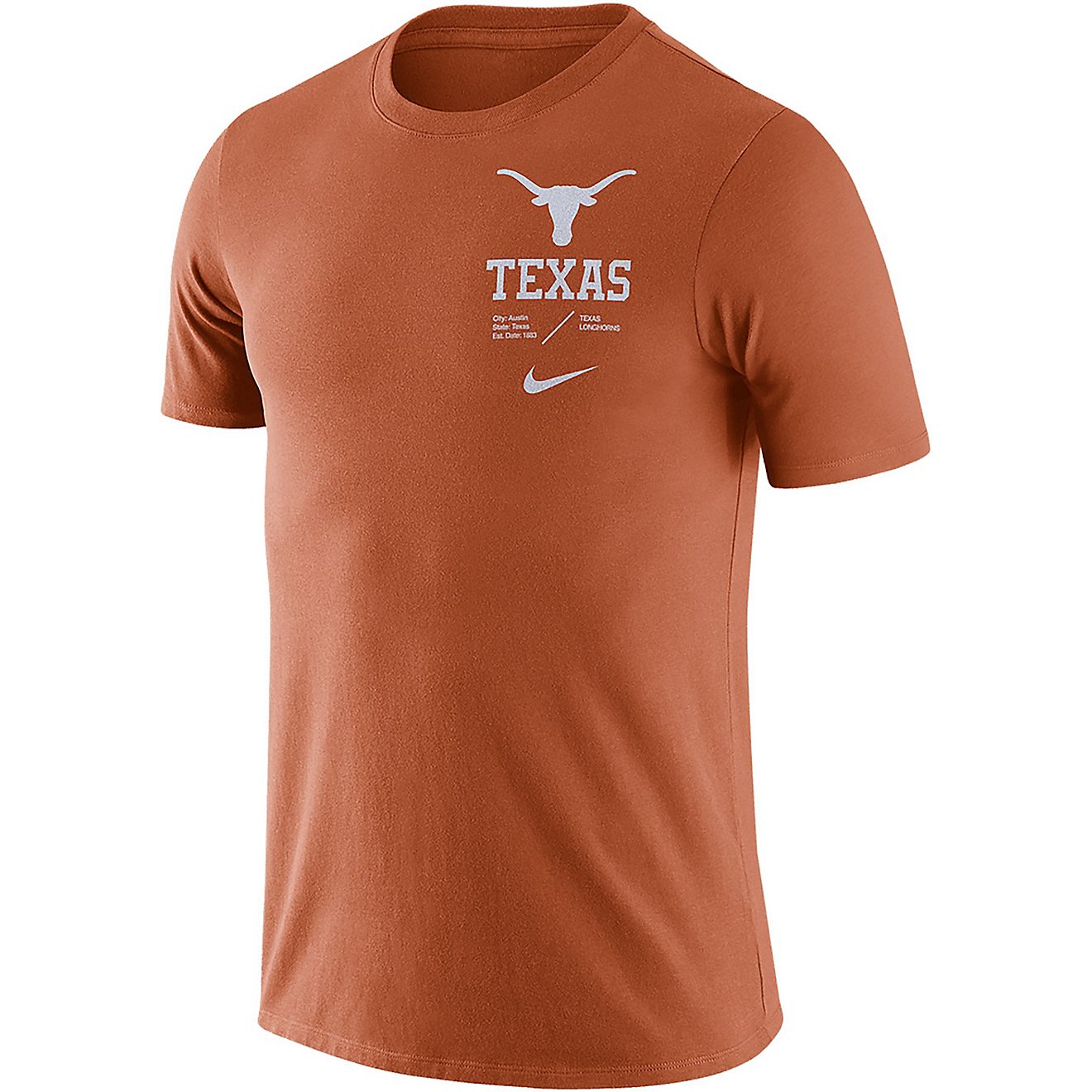 Nike Men's University of Texas Dri-FIT Team Short Sleeve T-shirt                                                                 - view number 1