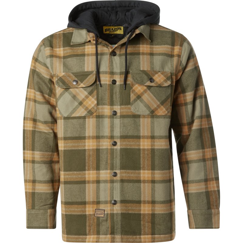 Brazos Men's Blacksmith Insulated Hooded Jacket Green Light, X-Large - Men's Work Jackets at Academy Sports product image