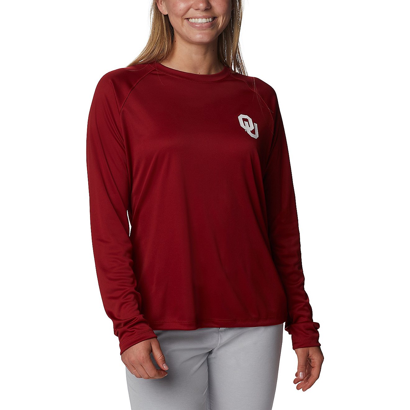 Columbia Sportswear Women's University of Oklahoma Tidal Long Sleeve T-shirt                                                     - view number 1