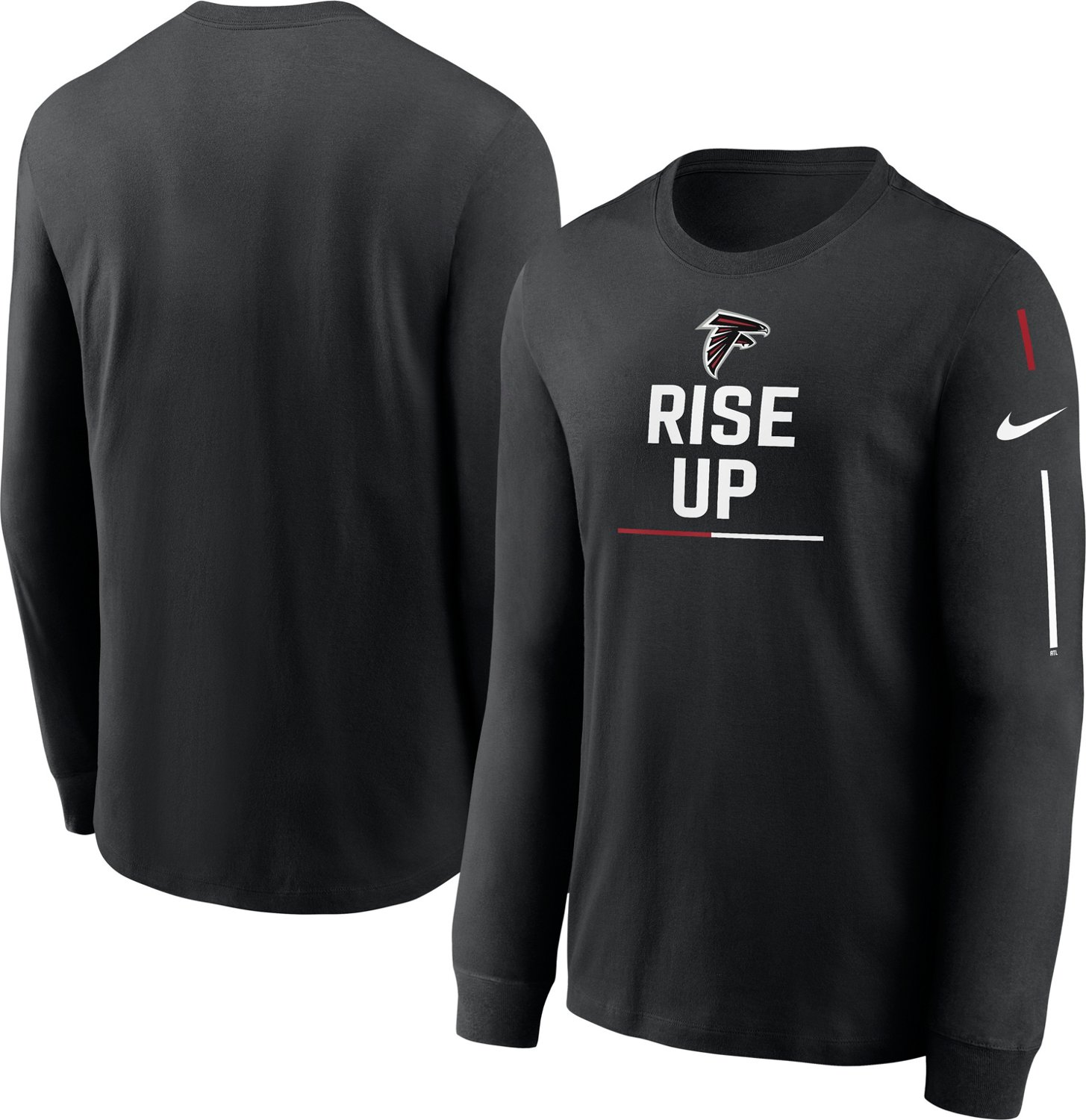 Nike Men's Atlanta Falcons Team Slogan Long Sleeve Graphic T-shirt ...