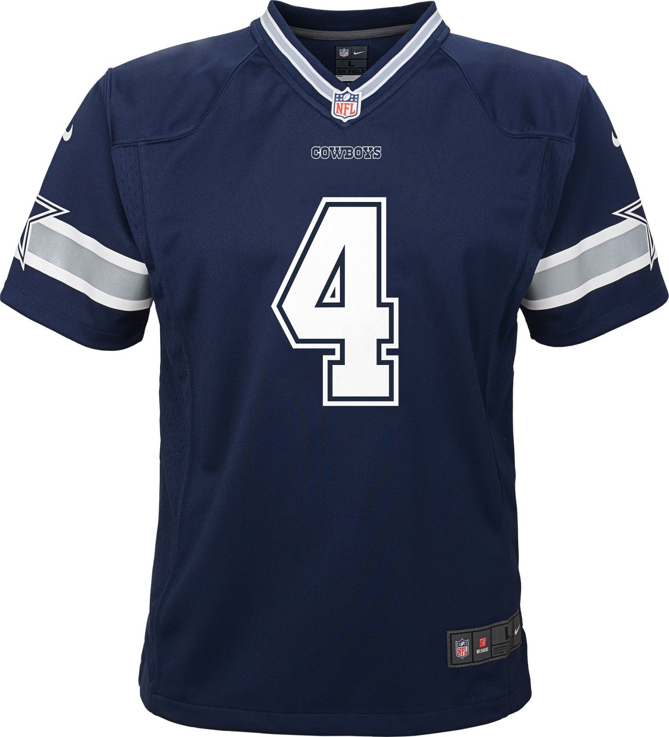 Blue Nike NFL Dallas Cowboys Prescott #4 Game Jersey