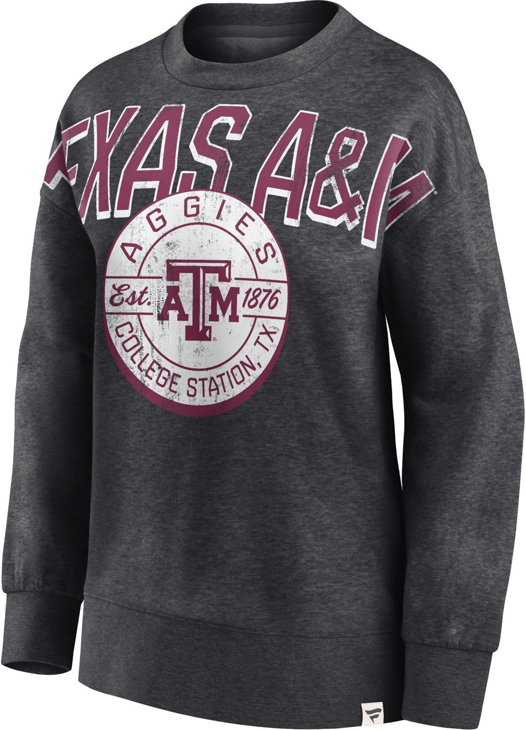 Fanatics Women's Texas A&M University True Classics Oversized Fleece Crew Pullover - view number 1