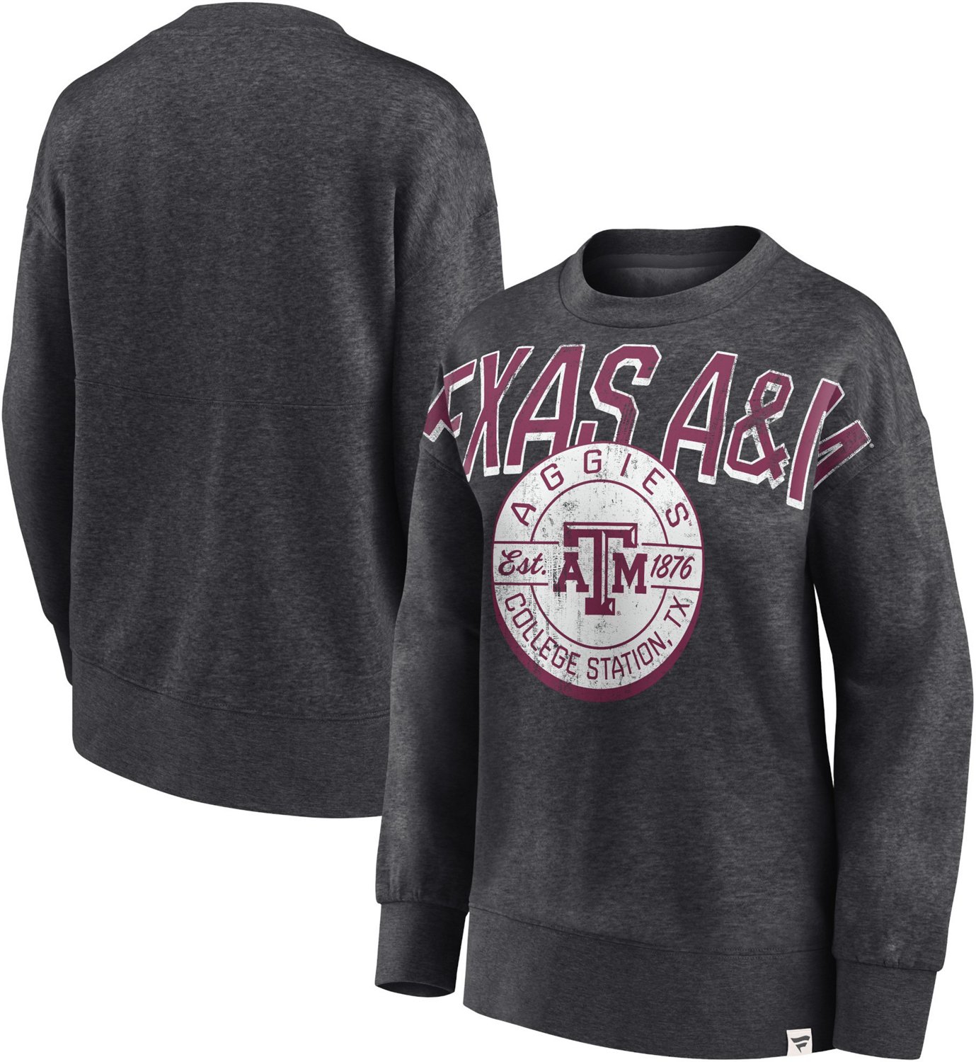 Fanatics Women's Texas A&M University True Classics Oversized Fleece Crew Pullover - view number 3