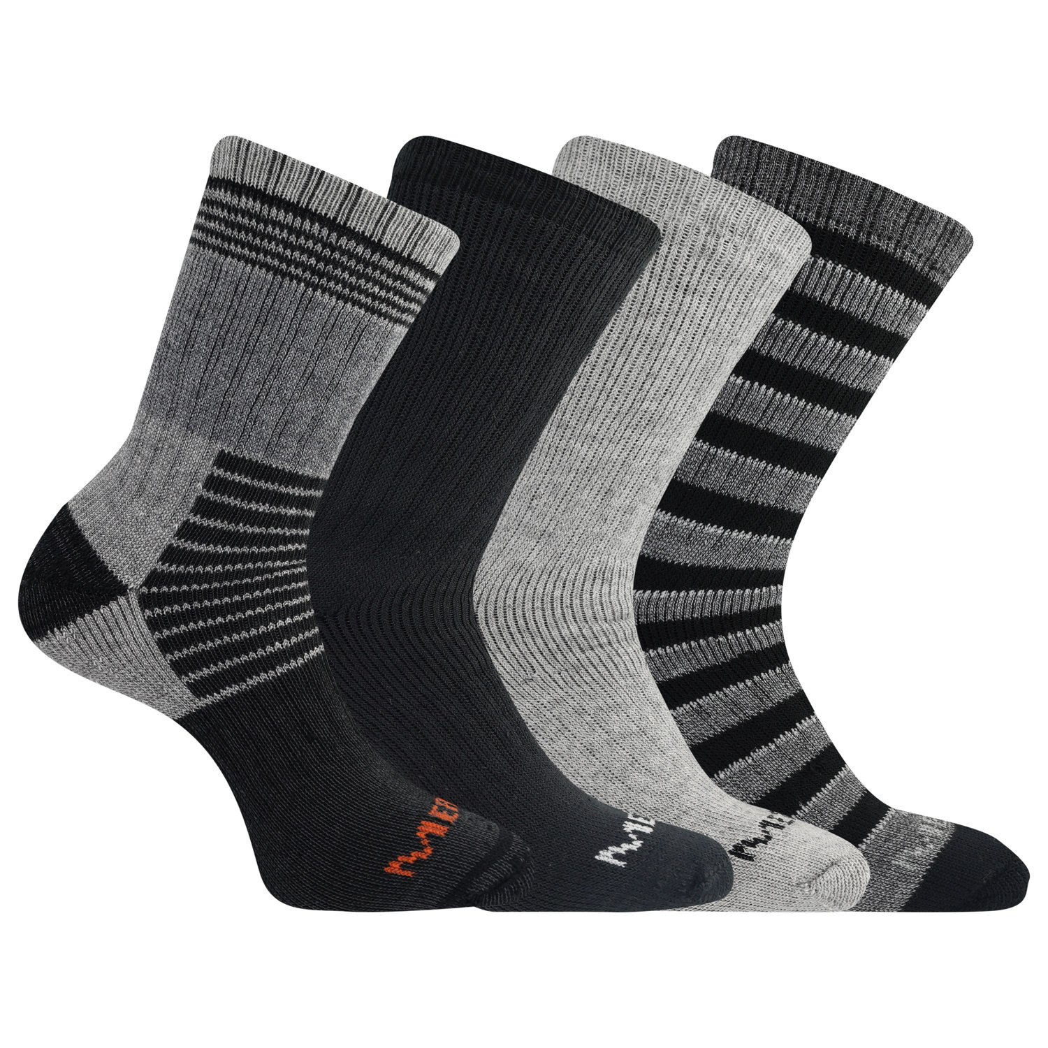 Merrell Men's Thermal Hiking Crew Socks 4 Pack Academy