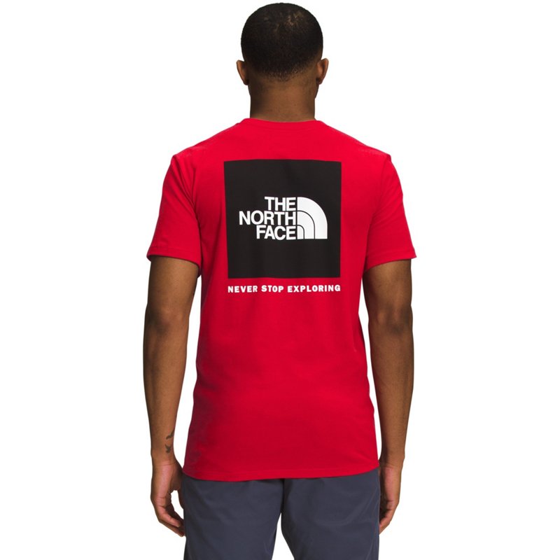 The North Face Men's Box NSE Short Sleeves T-Shirt Red/Black, Small - Men's Outdoor Graphic Tees at Academy Sports product image