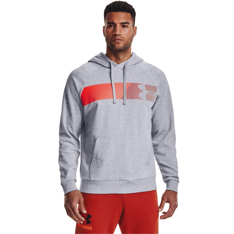 Under Armour Men's Rival Fleece Hoodie Gray, Large - Men's Athletic Fleece at Academy Sports product image