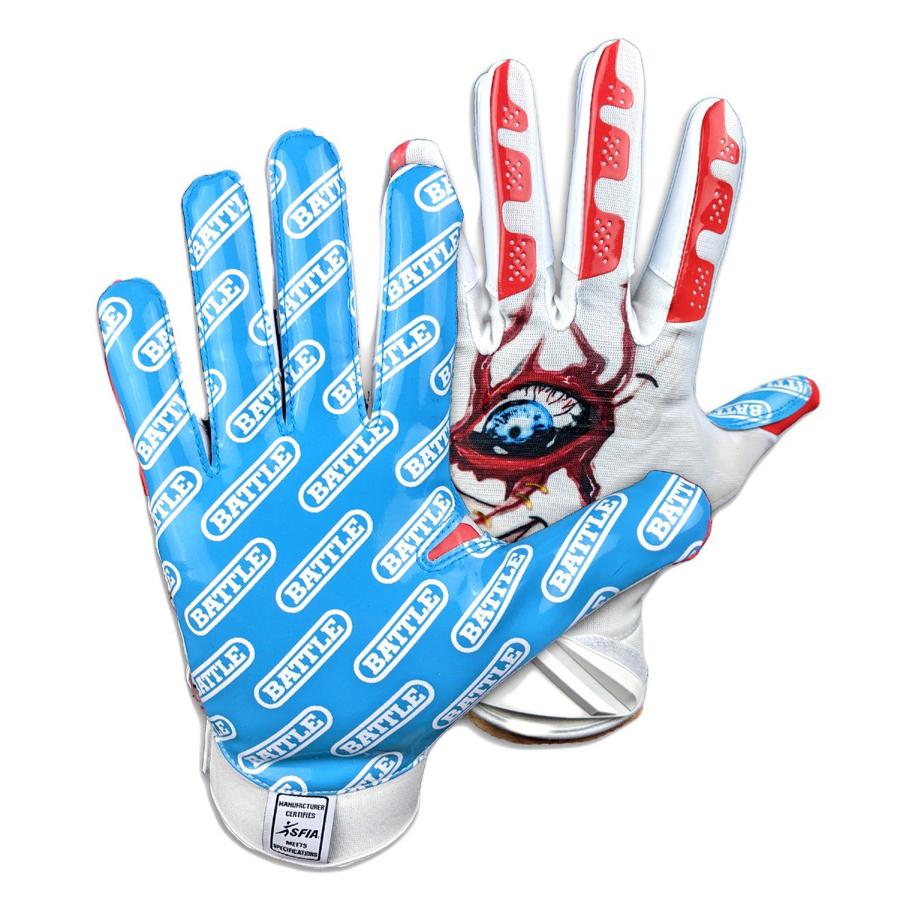 Battle Adults' Lil Evil Football Gloves                                                                                          - view number 2