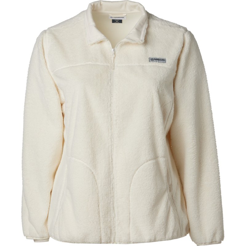 Magellan Outdoors Women's Sherpa Fleece Plus Size Jacket White, 2X - Women's Fleece at Academy Sports product image