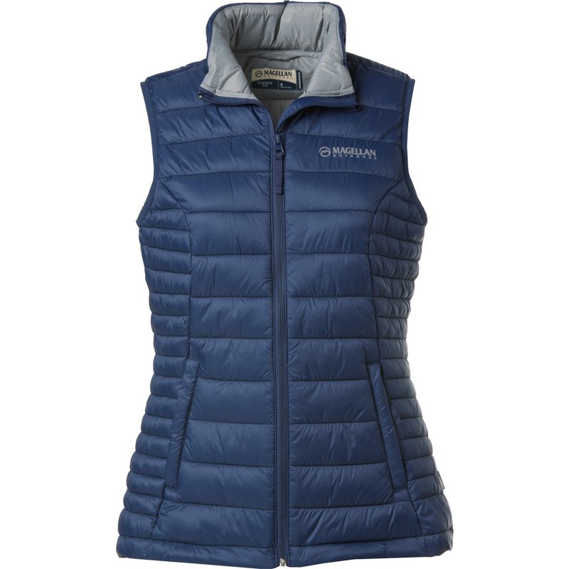 Magellan Outdoors Women's Lost Pines Puffer Vest Blue Dark, Large - Women's Ski Outerwear at Academy Sports product image