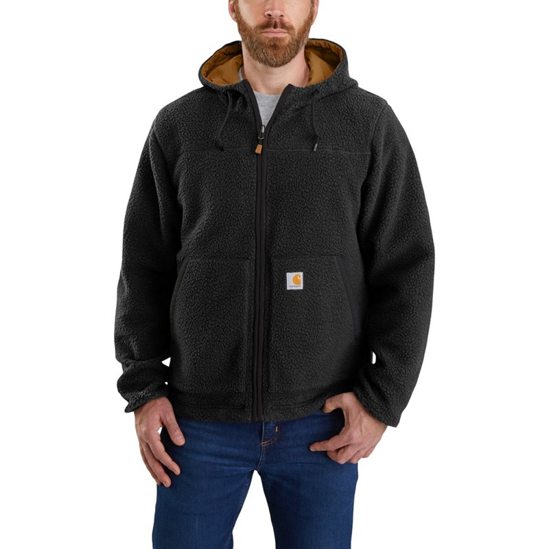 Carhartt Men's Rain Defender Fleece Reversible Jacket Black, 2X-Large - Men's Work Jackets at Academy Sports product image